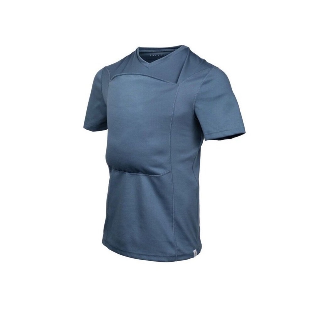 Stylish Men's Slate Blue Short Sleeve Tee